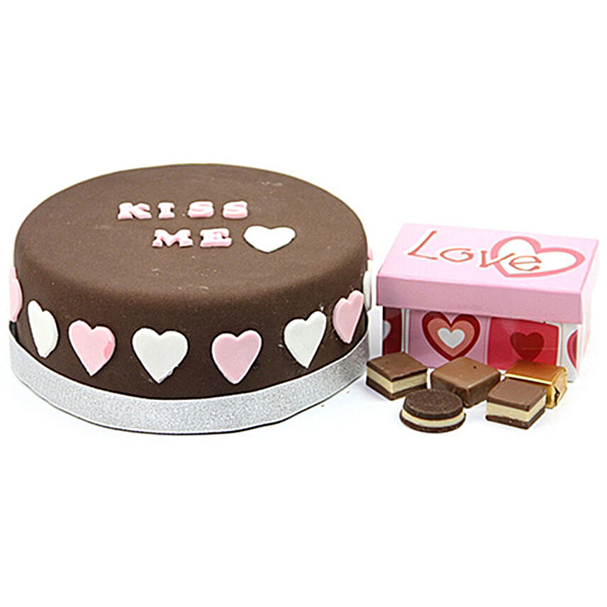 Kiss Me Love Cake And Chocolates