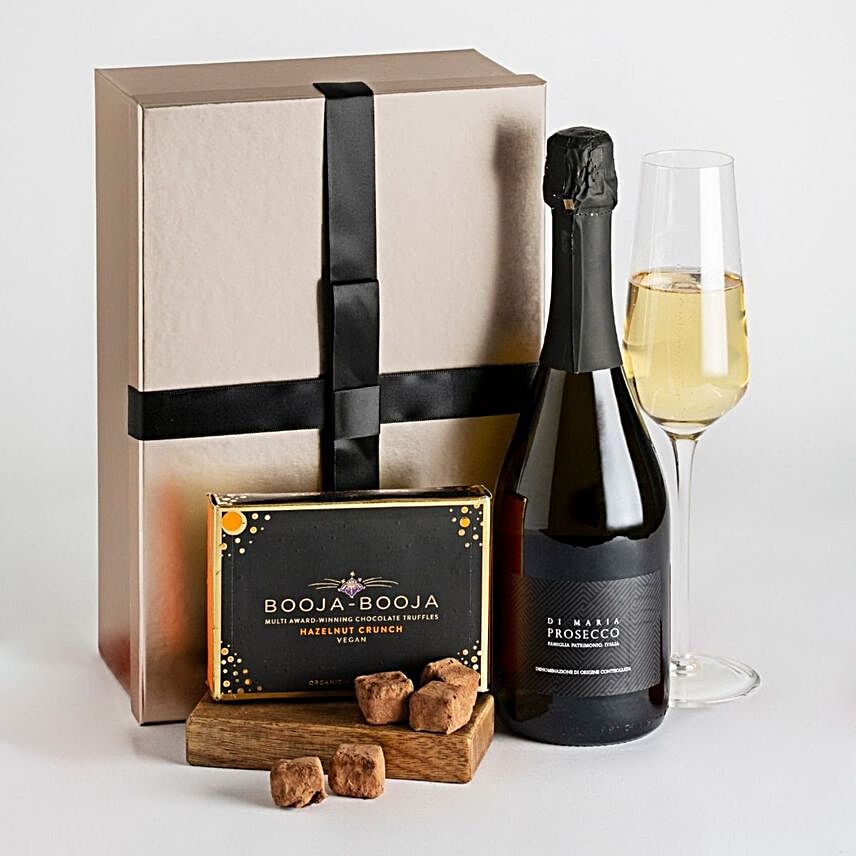 Vegan Truffles And Prosecco Gift:Gift Baskets in London, UK