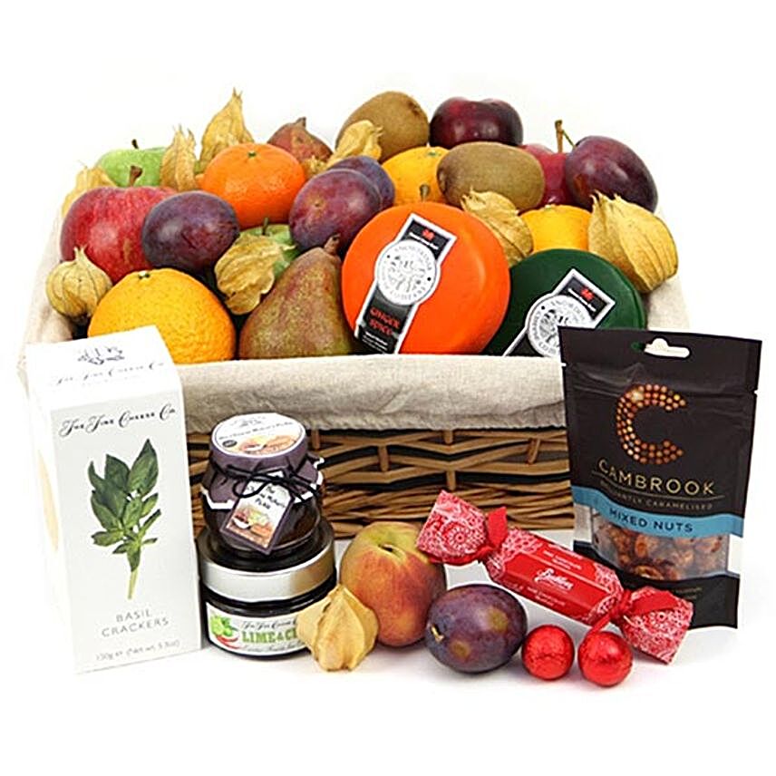 Fall Fruit And Cheese Hamper:Fruit Basket Delivery UK
