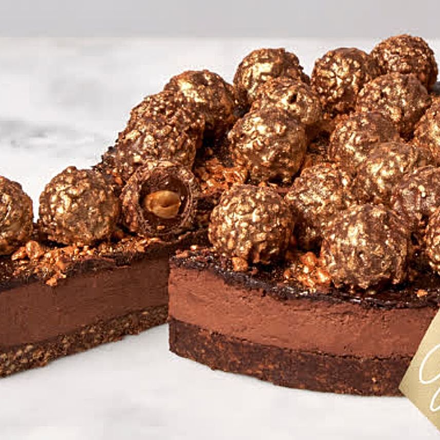 Christmas Truffle Cheesecake With Ferrero Rocher:Cheesecakes Delivery in UK