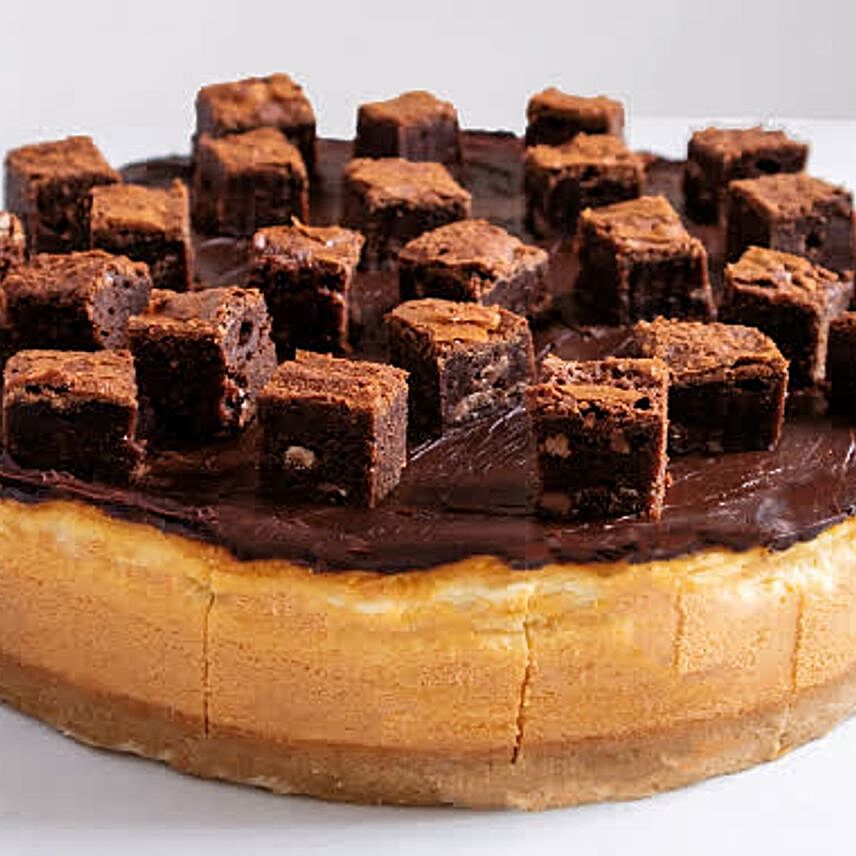 Special Gluten Free Baked Vanilla Chocolate Brownie Cheesecake
