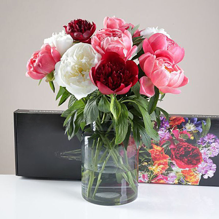 Special Letterbox Peonies Bunch