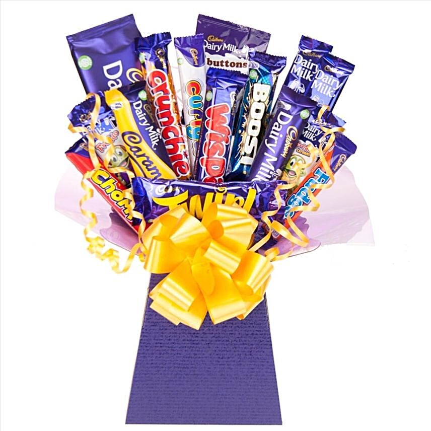 Cadbury Chocolate Bouquet:Send Chocolate Basket to UK