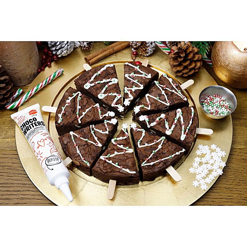 Chocolate Brownies And Christmas Decoration Set