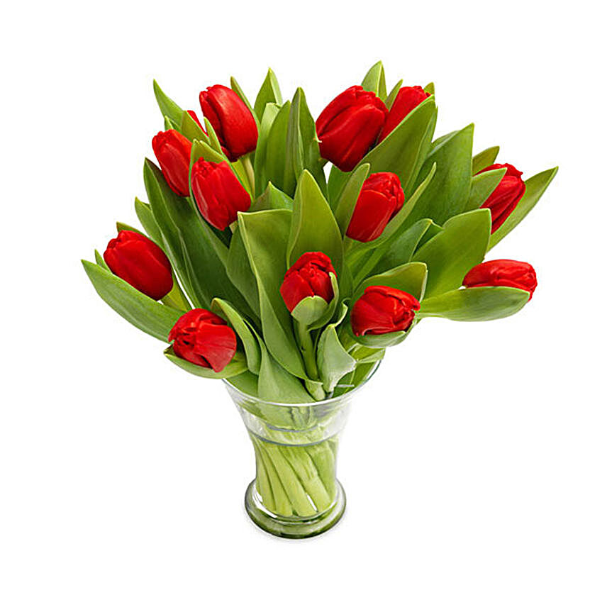 Ravishing Red Tulips Bouquet