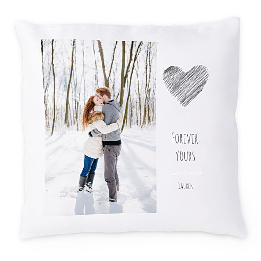 Personalised Scribbled Heart Cushion:Personalised Cushions to UK
