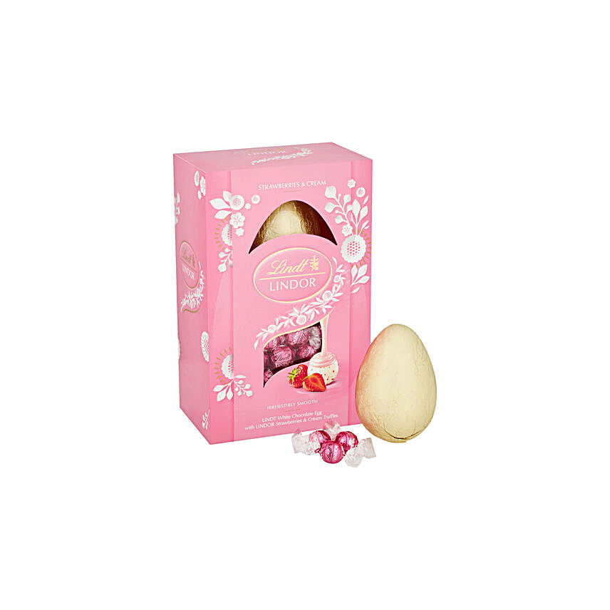 Lindt Lindor Strawberry And Cream Chocolate Easter Egg