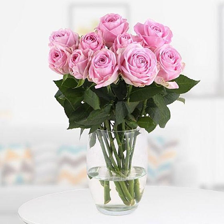 Elegant Pink Roses Bouquet:Gifts for Her in UK