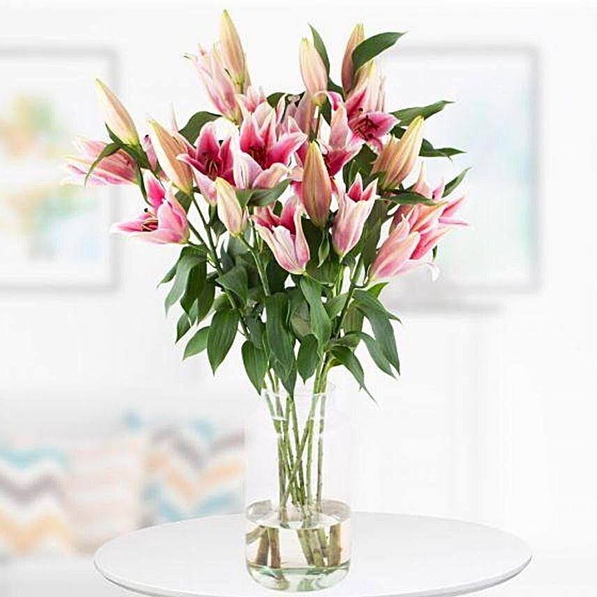 Lovely Pink Lilies Bouquet