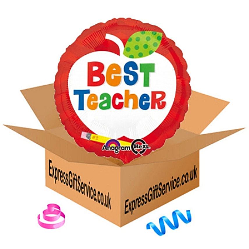 Best Teacher Apple Foil Balloon
