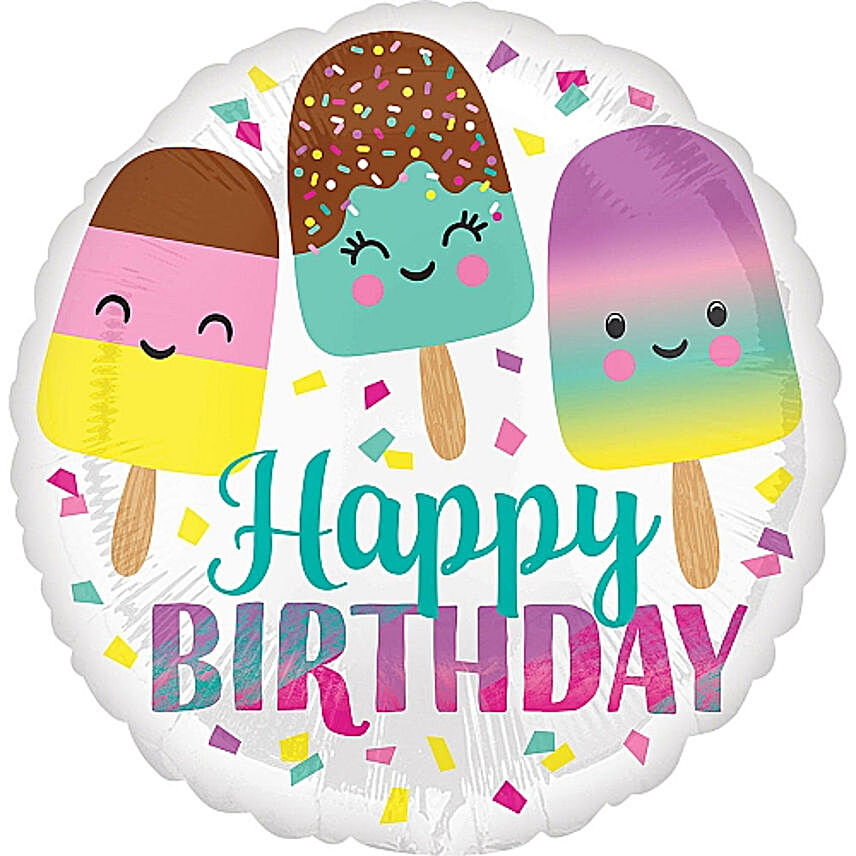 Ice Cream Birthday Foil Balloon