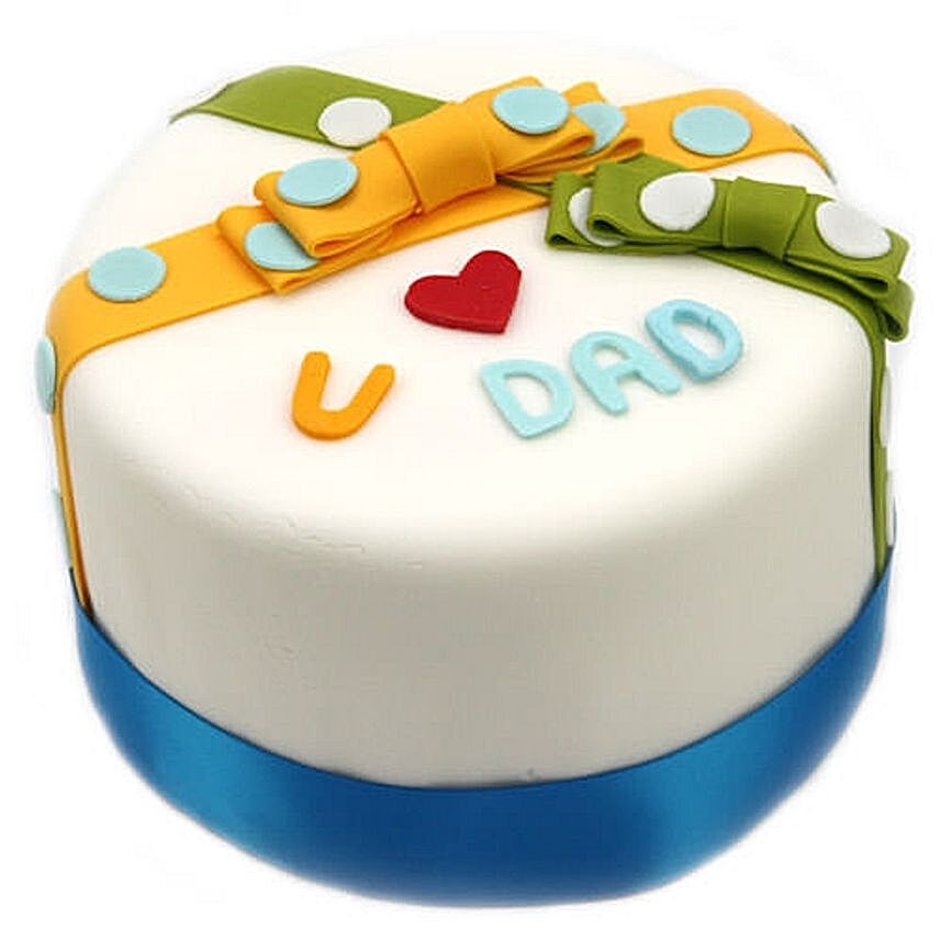 Love U Dad Polka Dots Cake