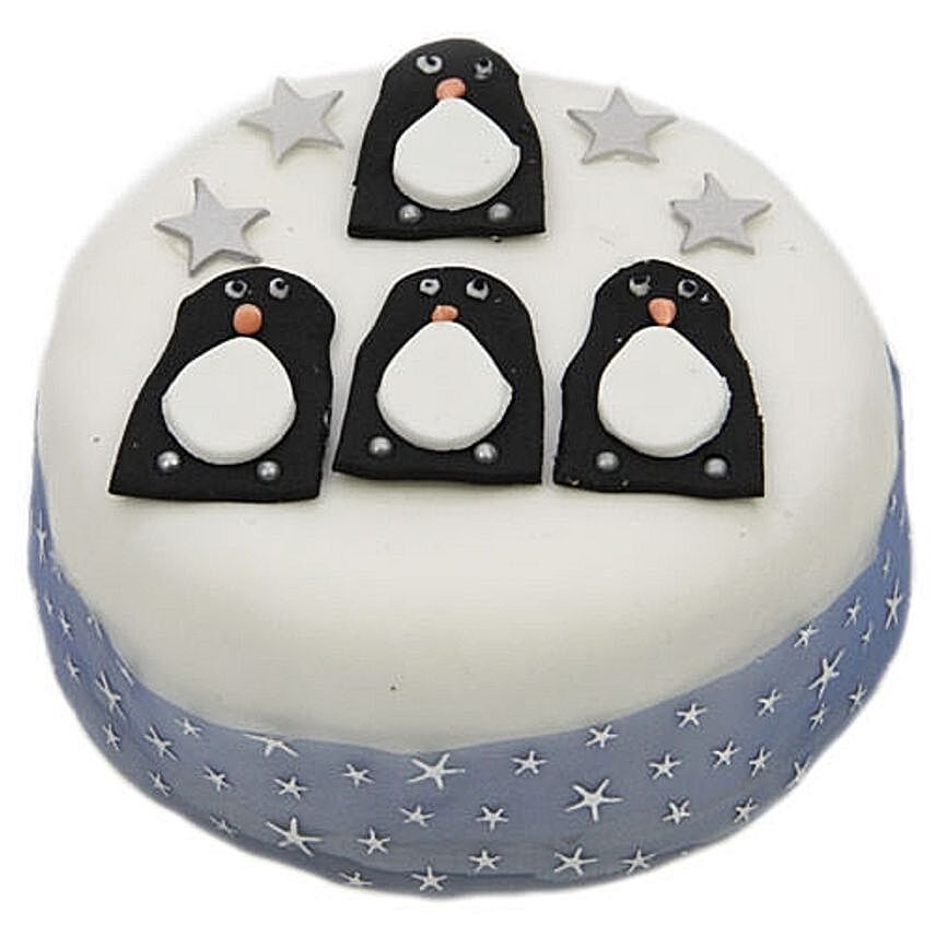 Penguins Christmas Cake