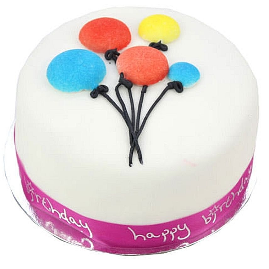 Birthday Balloons Pink Cake 1 Kg Chocolate