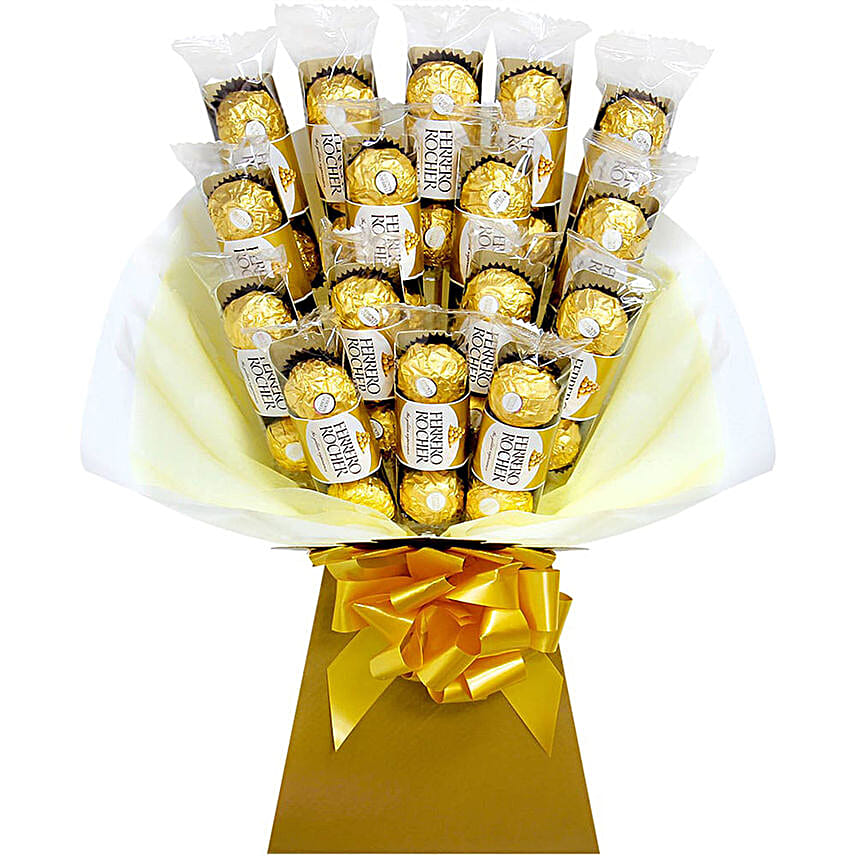 Valentines Sweets Ferrero Rocher Chocolate Bouquet