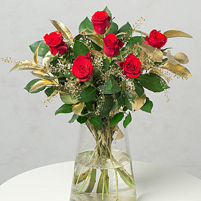 Sparkle Christmas Roses Bouquet uk | Gift Sparkle Christmas Roses ...
