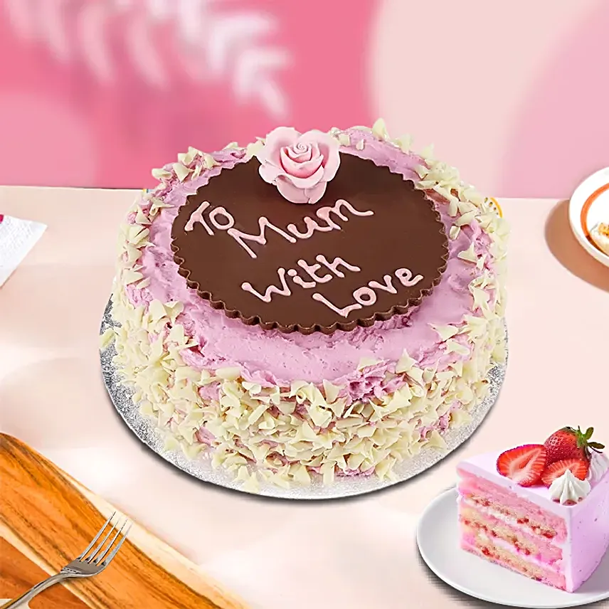 Mothers Day Special Strawberry Cake