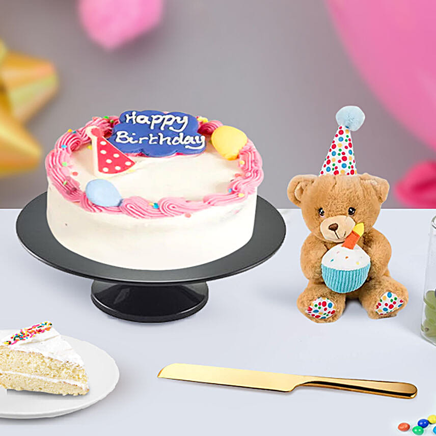 Vanilla Cake N Birthday Bear Set