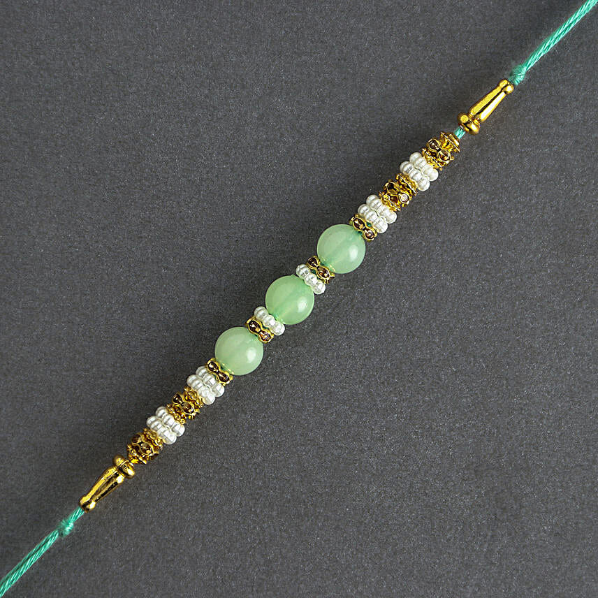 Beaded Traditions Pearl Rakhi N Lindt Milk Chocolate