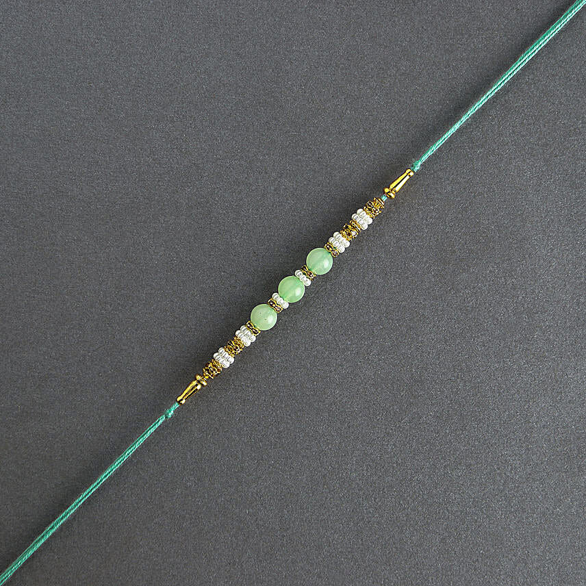 Beaded Traditions Pearl Rakhi N Lindt Milk Chocolate