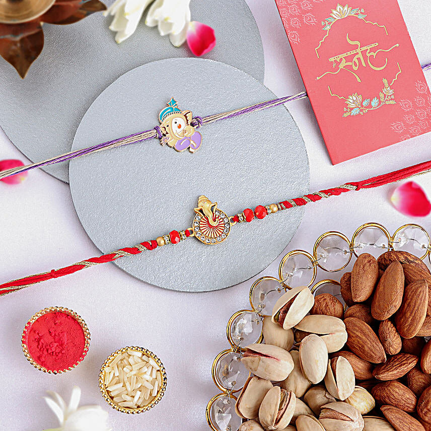 Blessed Ganesha Rakhi Combo