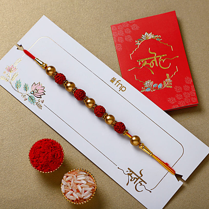 Blessings of Rudraksha Rakhi N Lindt Lindor Pack