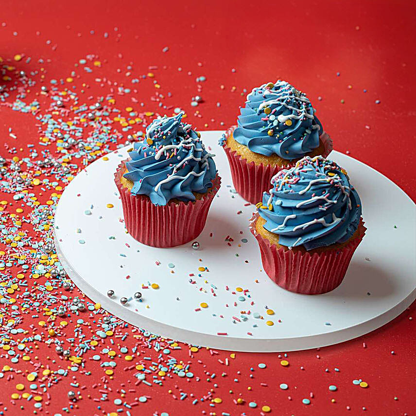 Blue Vanilla Cupcakes