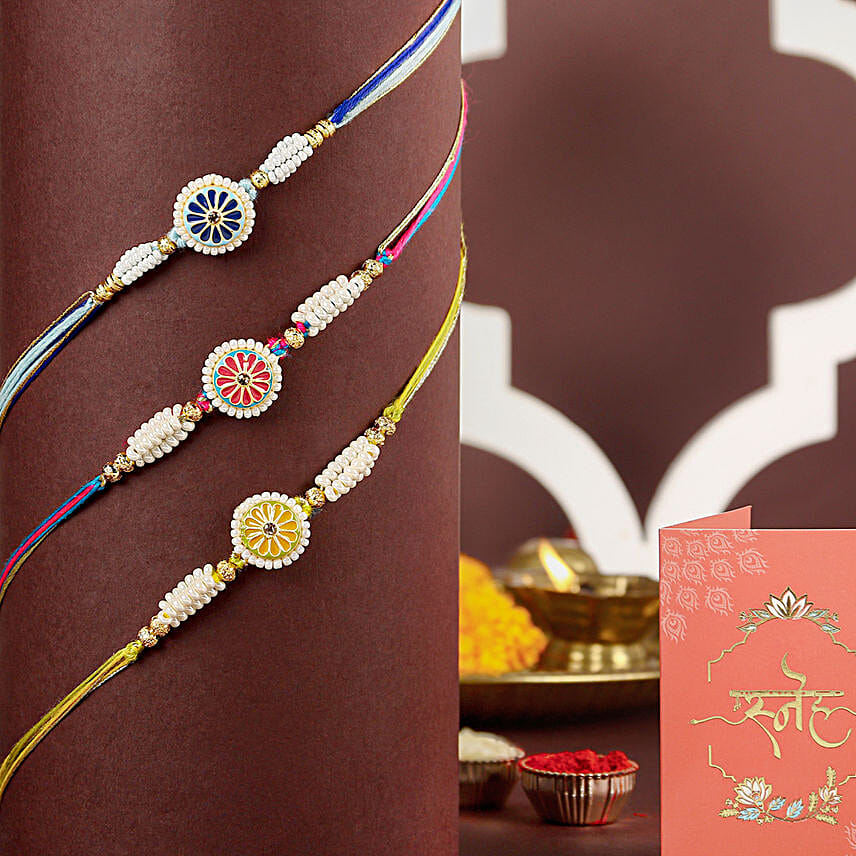 Colours of Heritage Rakhi Set N Lindt Lindor Pack