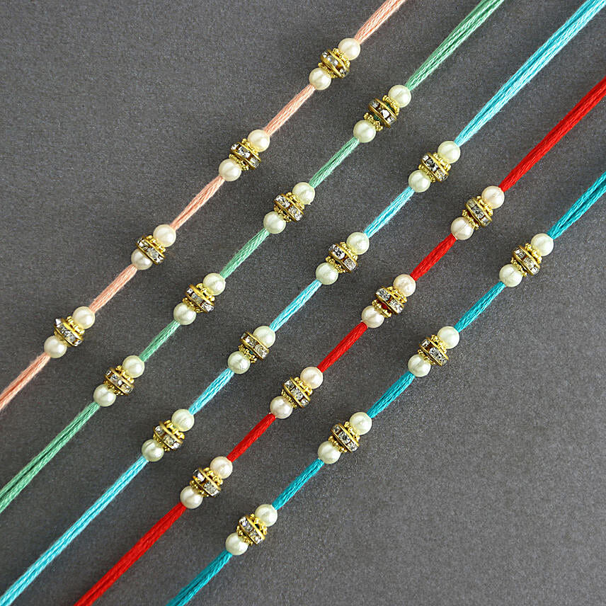 Embellished Love Beads Rakhi Set N Lindt Lindor Pack