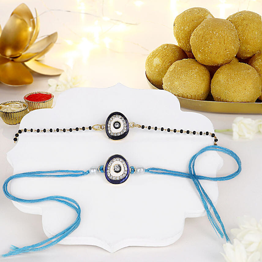 Feng Shui Guardian Evil Eye Bhaiya Bhabhi Rakhi N Besan Laddoo Delight