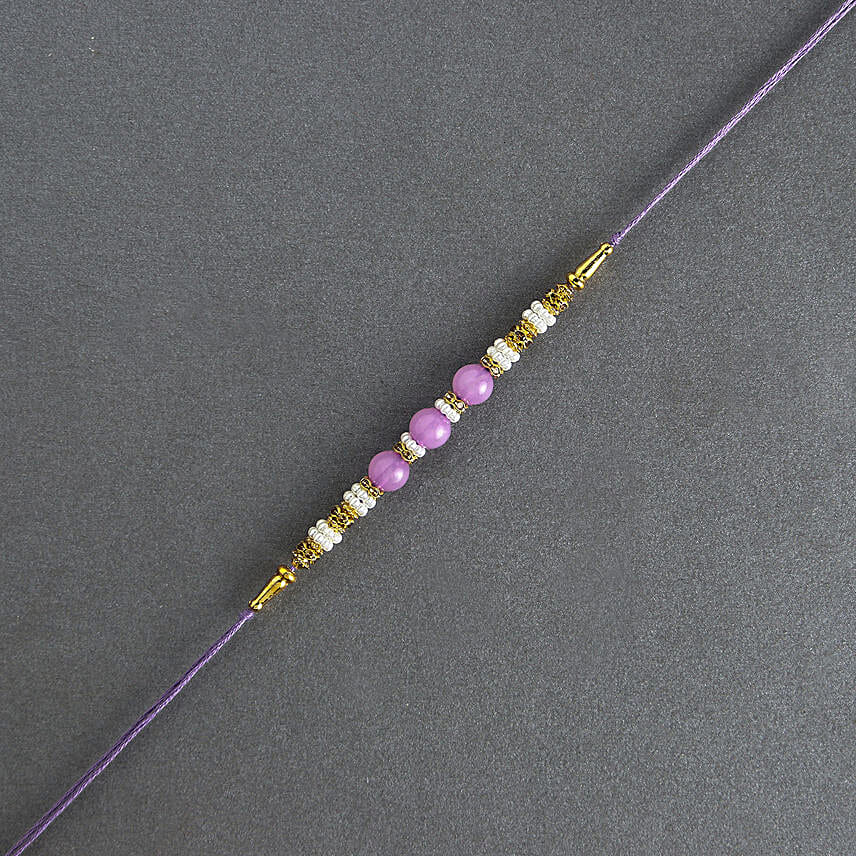 Graceful Pearl Ethnic Rakhi N Besan Laddoo