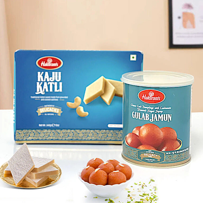 Gulab Jamun and Kaju Katli