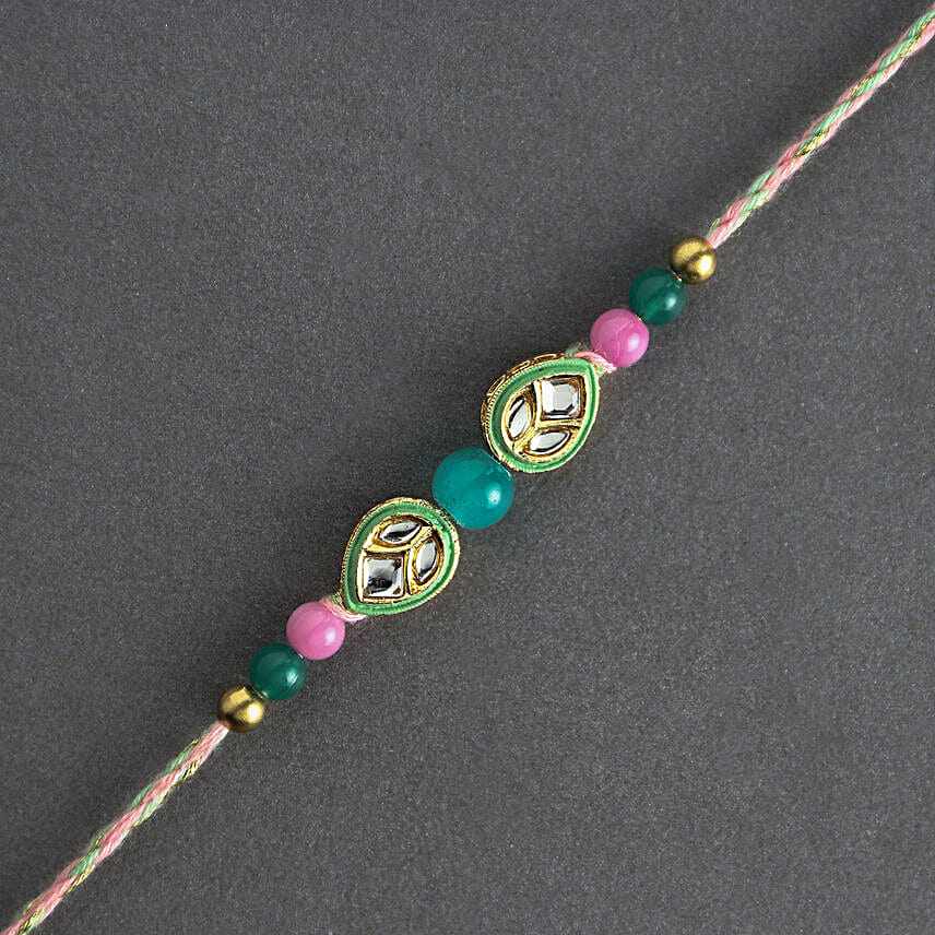 Meenakari Grandeur Rakhi N Lindt Lindor Pack
