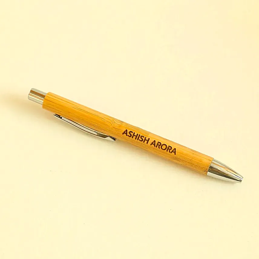 Personalised Bamboo Notebook N Pen Set