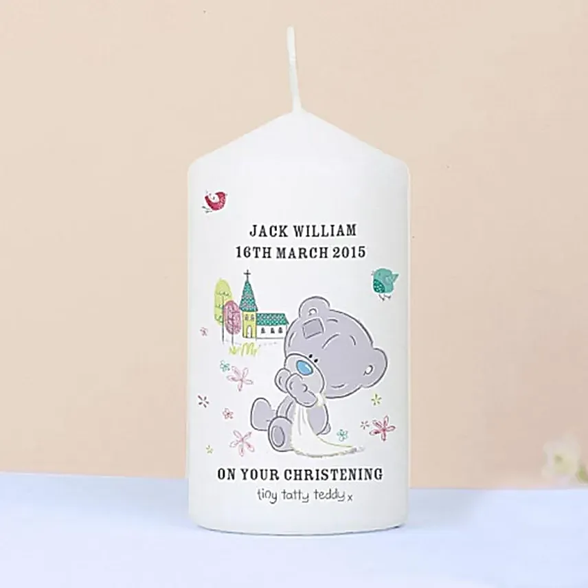 Personalised Cute Teddy Candle