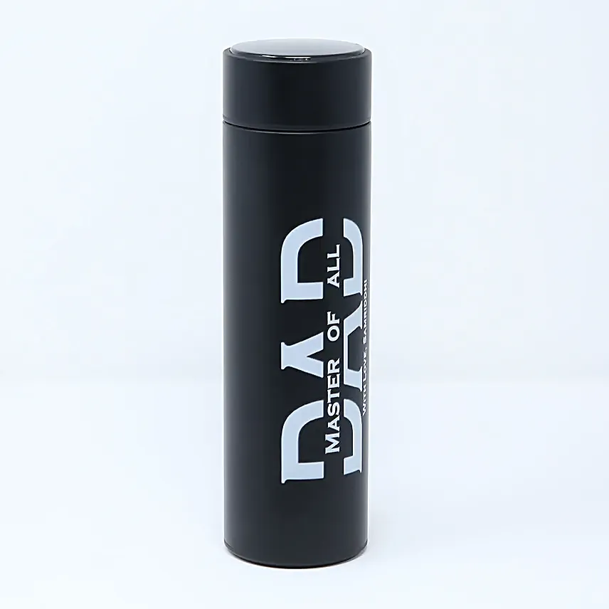 Personalised LED Temp Bottle For Dad