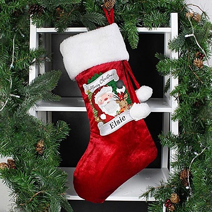 Personalised Red Santa Stocking
