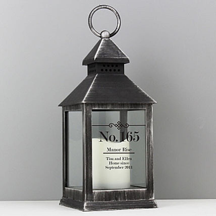 Personalized Rustic Black Lantern