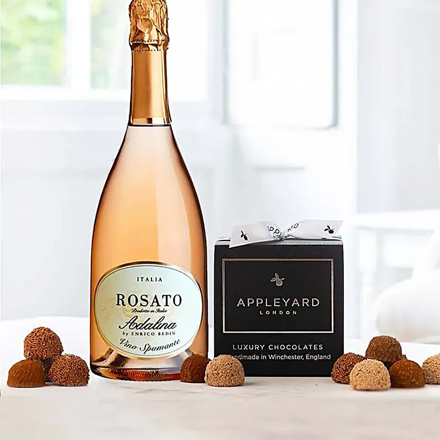 Rose Wine And Chocolate Truffles