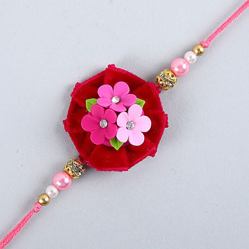 Sneh Floral Rakhi & Lindt Hamper