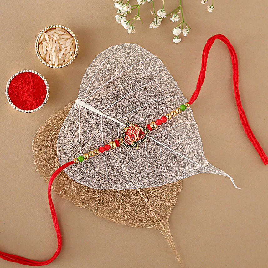 Sneh Om Engraved Rakhi N Lindt Lindor Bar