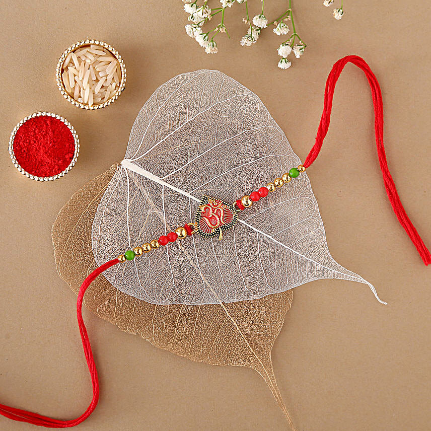 Sneh Om Engraved Rakhi N Lindt Lindor Bar