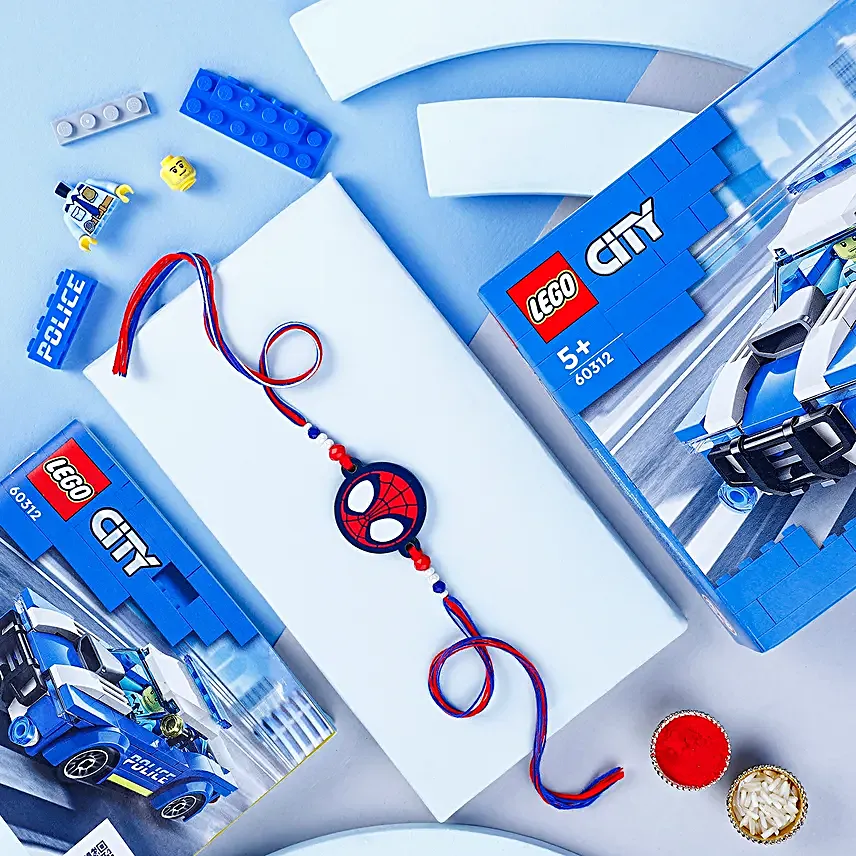 Spiderman Mask Rakhi N Police Car Lego Game