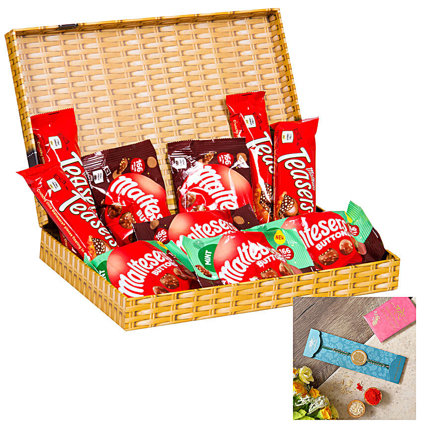 Superhero Metal Hulk Kids Rakhi And Assorted Maltesers Box