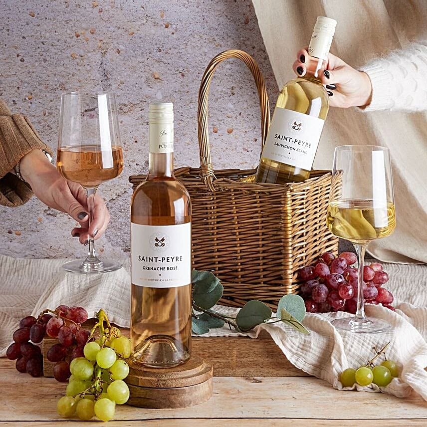 White And Rose Wine Duo