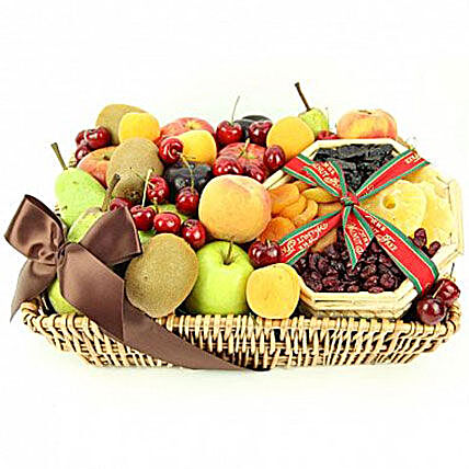 Tropical Mix Fruit Basket:Gift Baskets in London, UK
