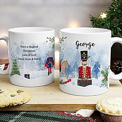 Personalised Nutcracker Christmas Mug:Personalised Mugs to UK