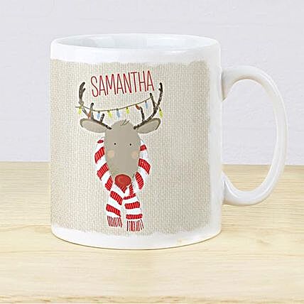 Personalised Reindeer Mug:Send Personalised Gifts to UK