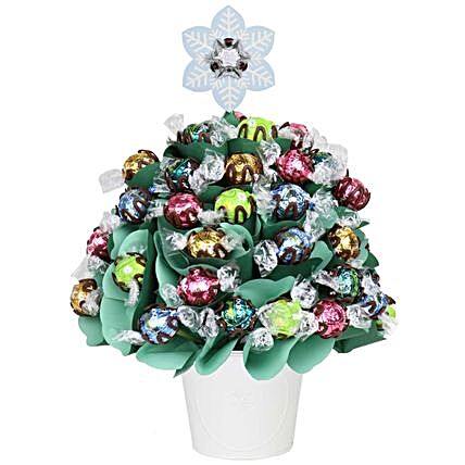 Colourful Pastel Chocolate Christmas Tree:Chocolate Delivery in London UK