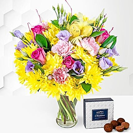 Premium Assorted Flowers Vase Arrangement
